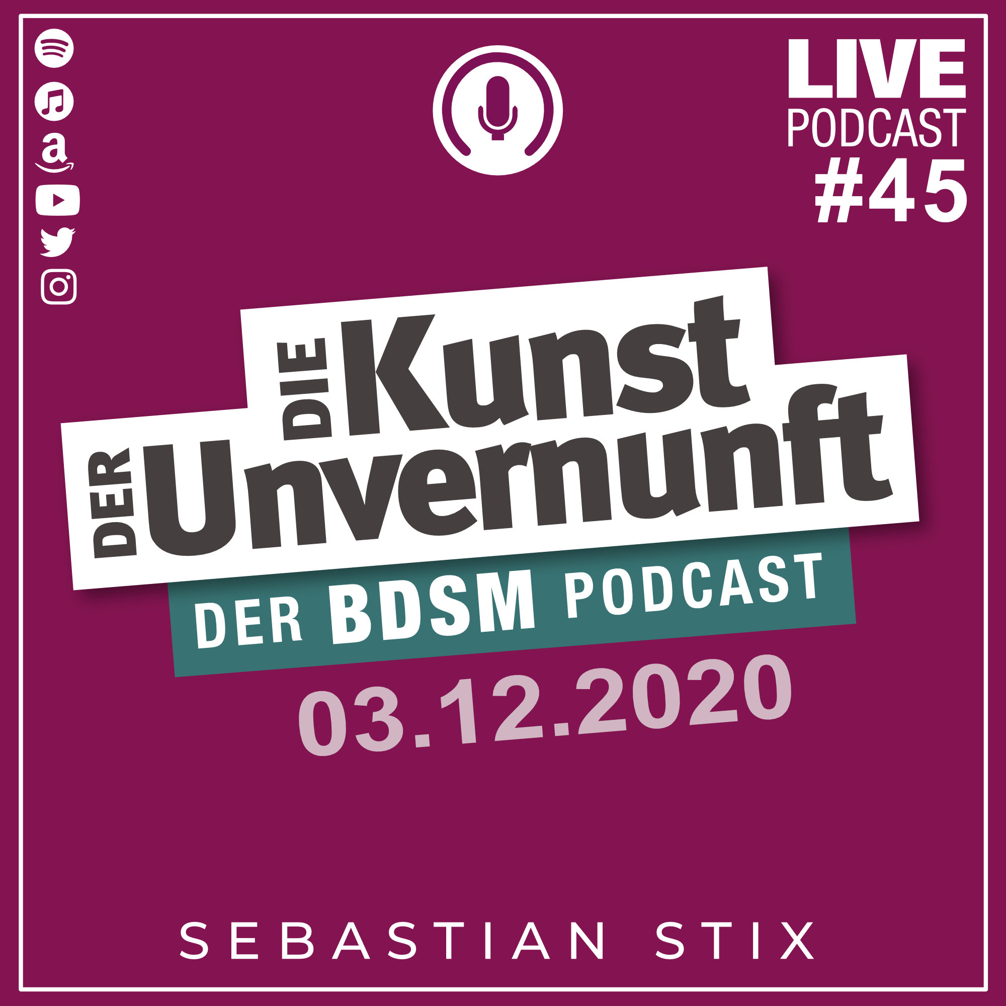 Cover Unvernunft Live 03.12.2020 - FRAG DIE SMJG