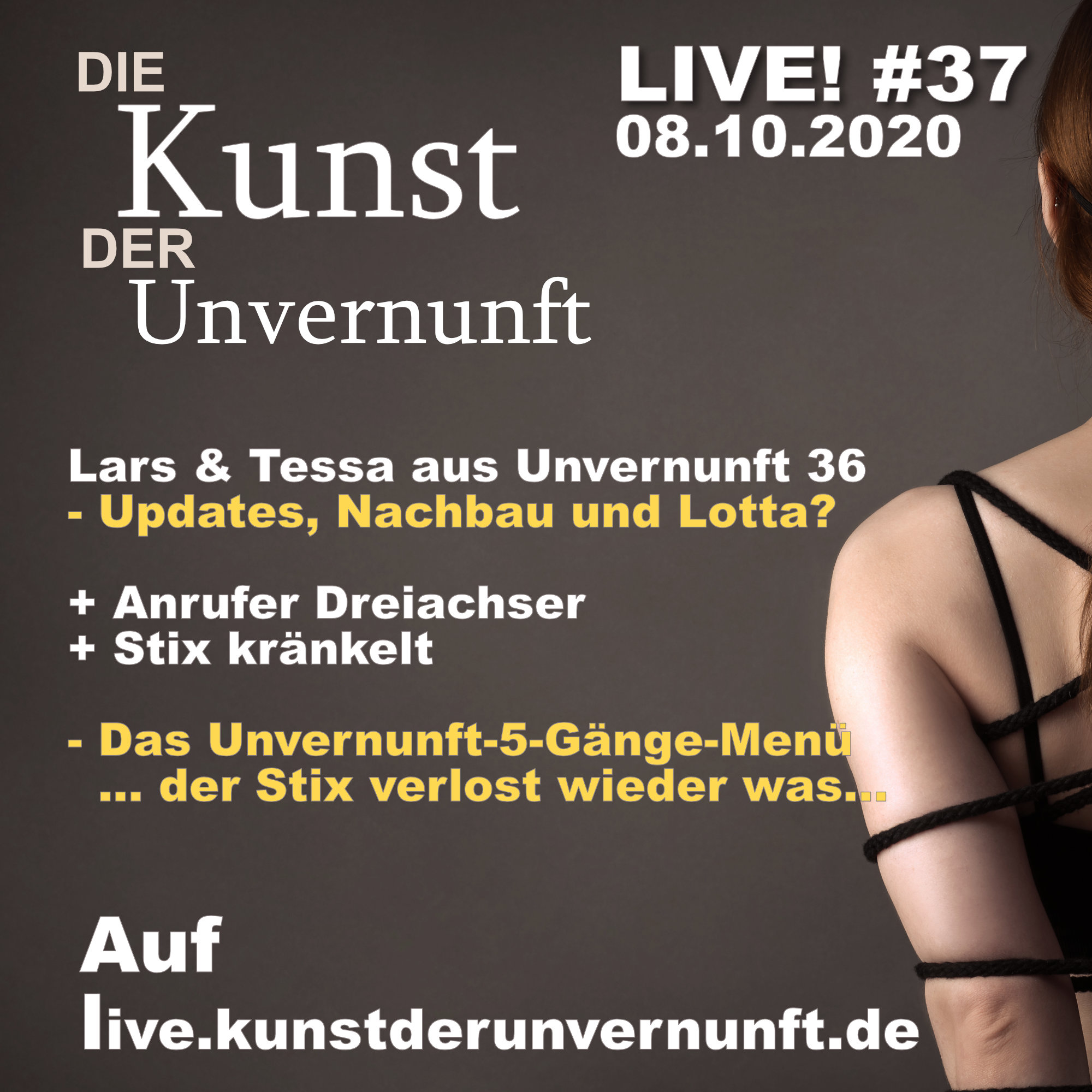 Cover Unvernunft Live 08.10.20 - Hartes Holz für harte Subs