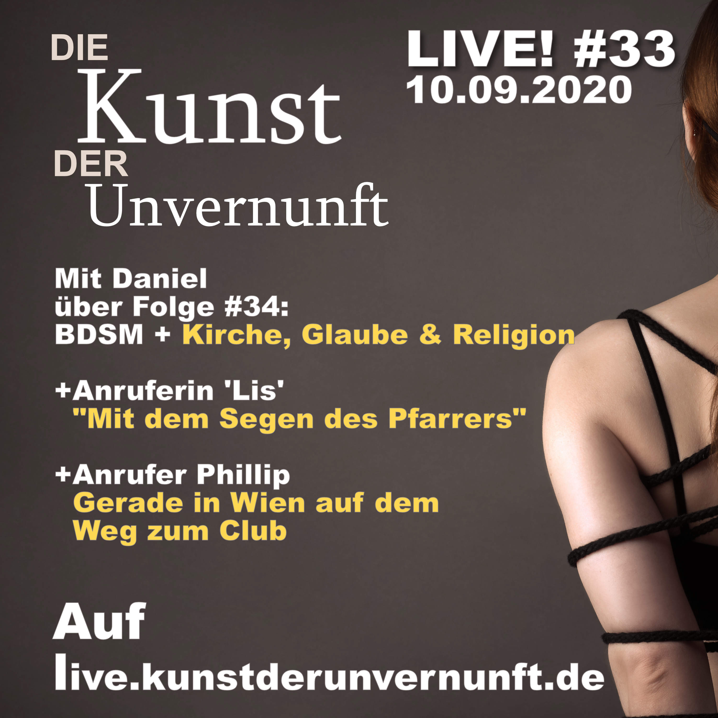 Cover Unvernunft Live 10.09.20 - Die Nonne in Latex