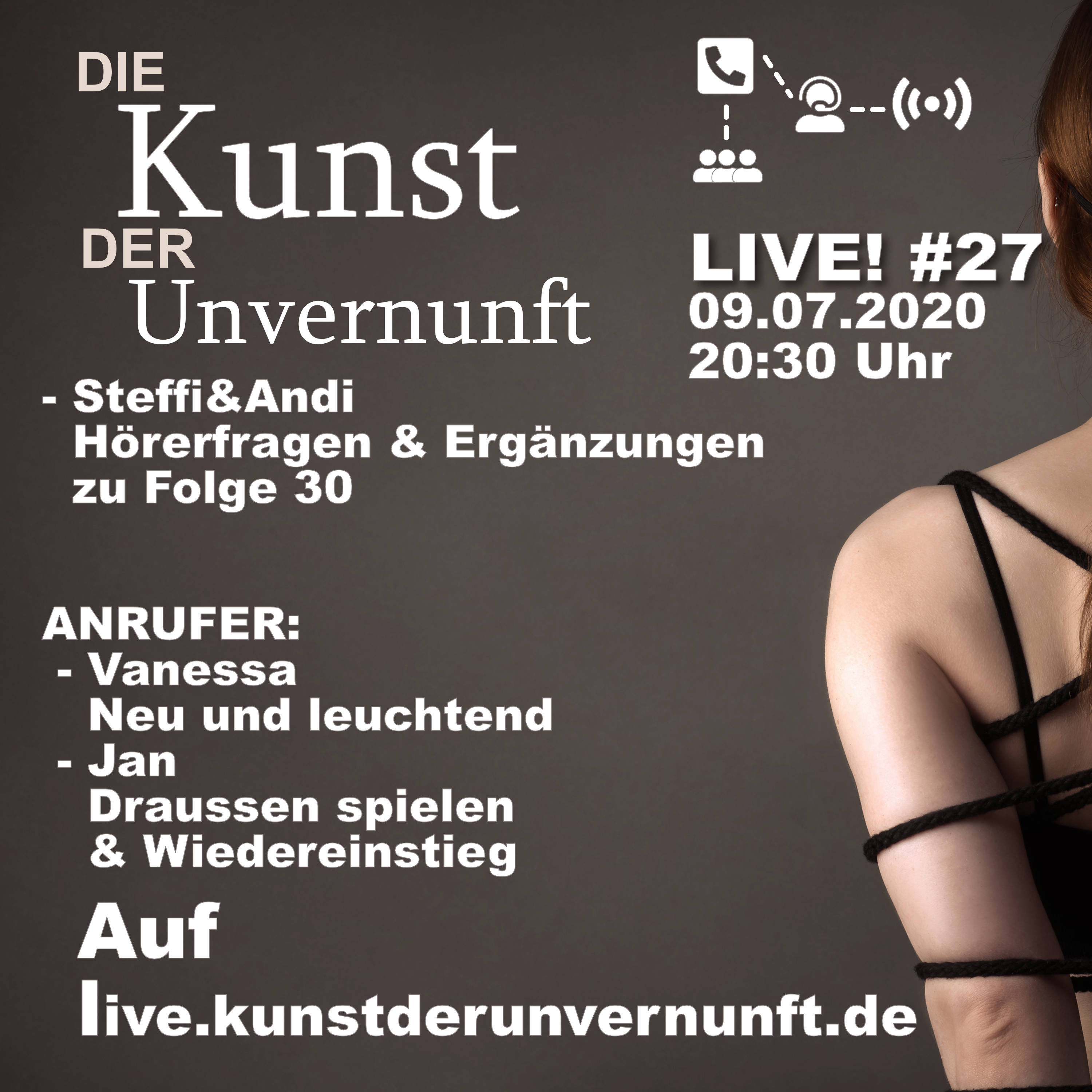 Cover Unvernunft LIVE v. 09.07. - AMA zu 30, hörbare Leuchtaugen