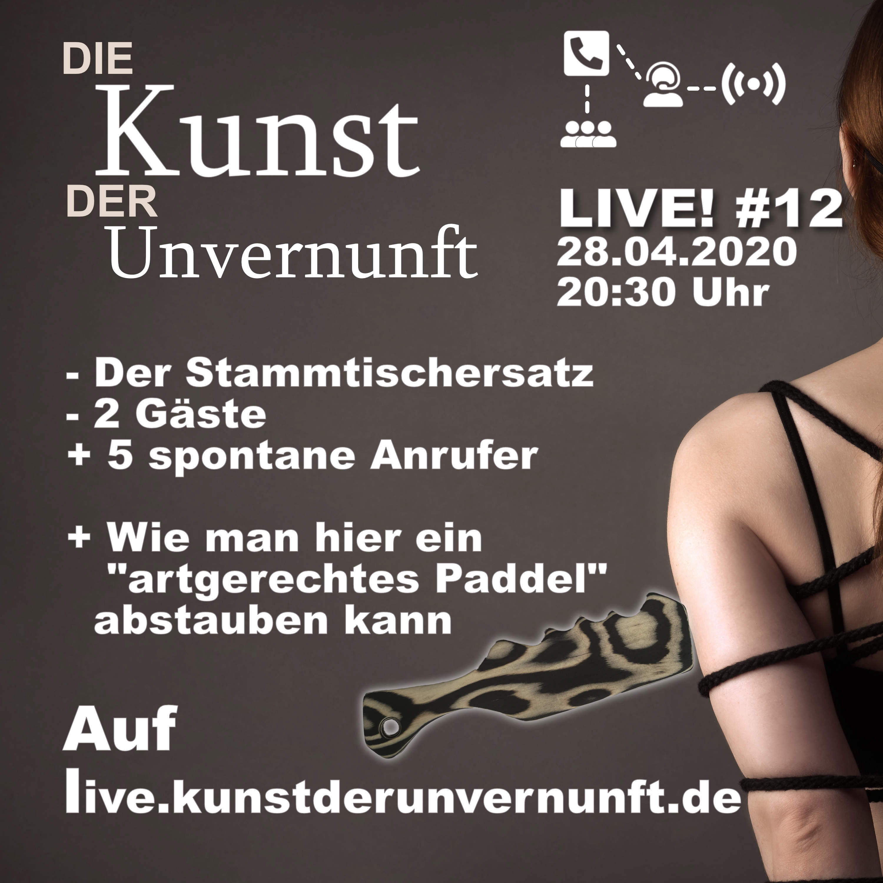 Cover Unvernunft LIVE v. 28.04. - Mit Holzbearbeitung